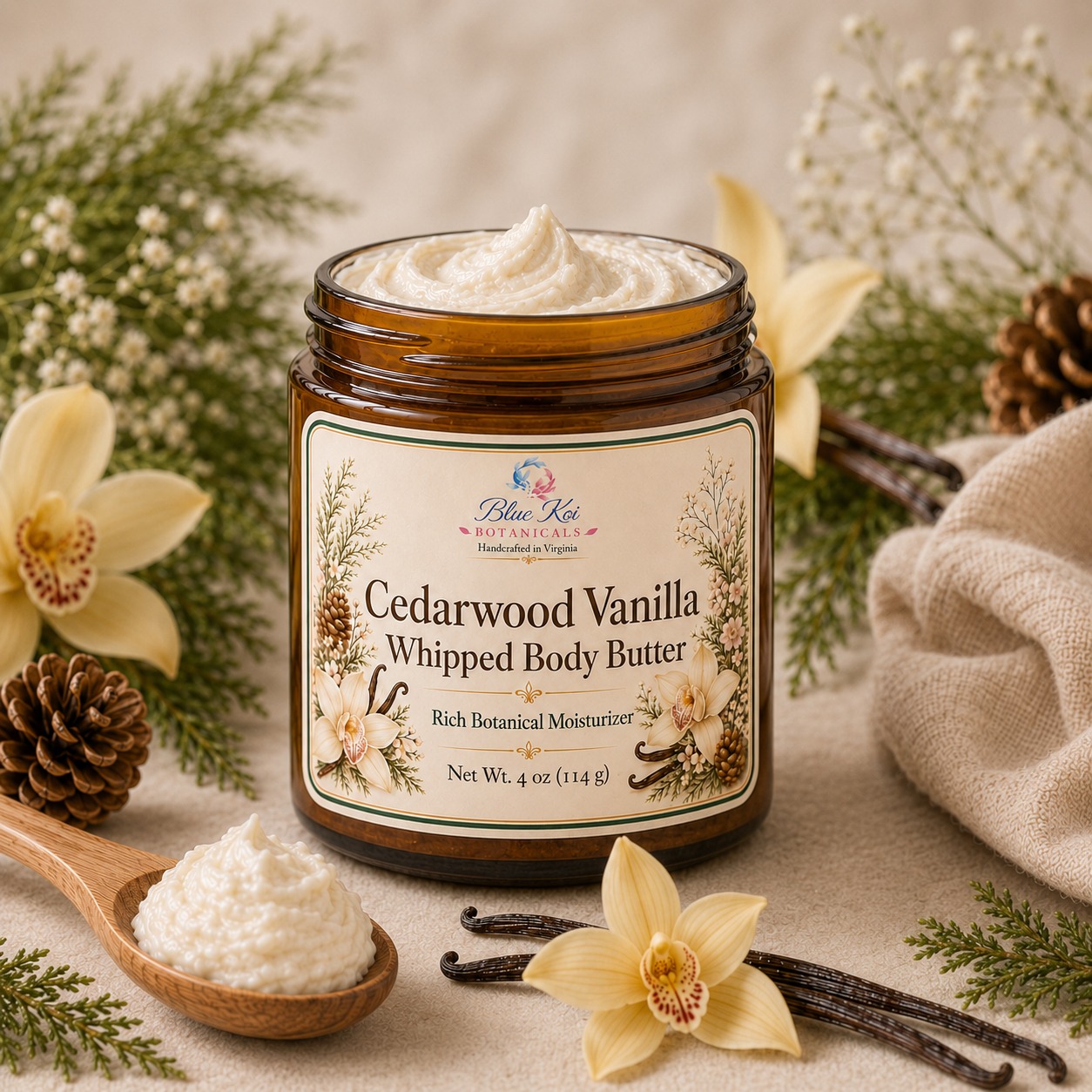 Cedarwood Vanilla Whipped Body Butter product photo