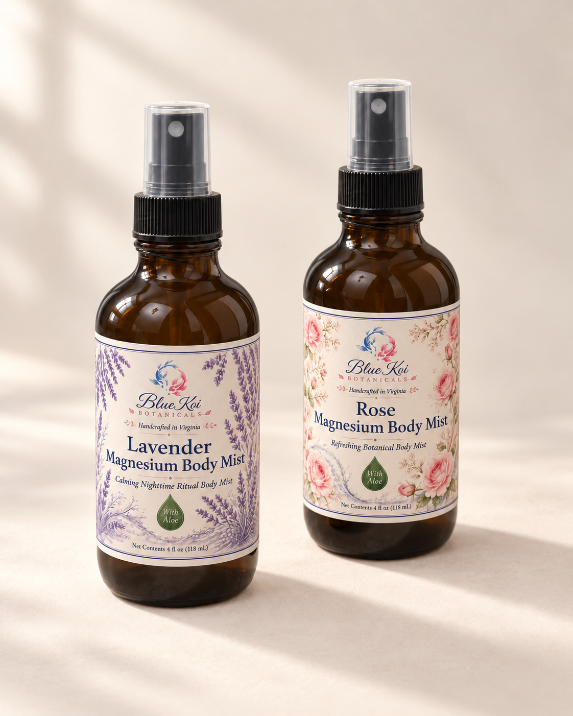 Blue Koi Rose and Lavender Magnesium Body Mists