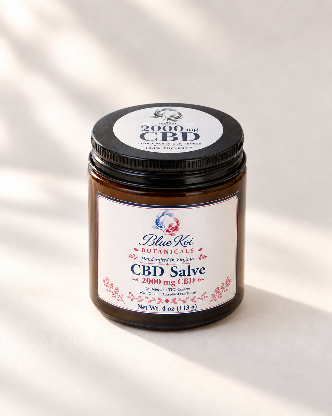 Blue Koi CBD Salve, 4 oz, with 2,000 mg CBD